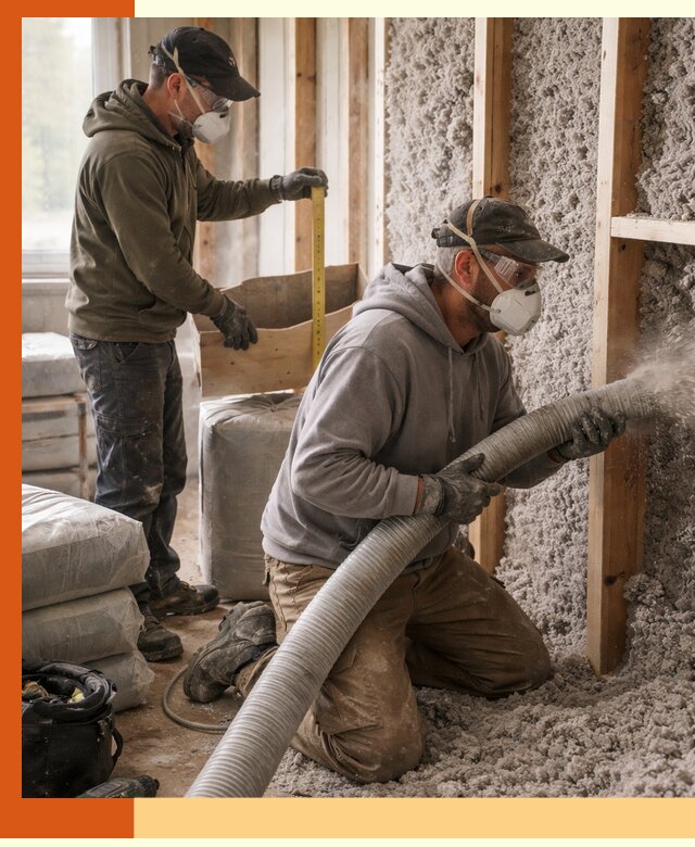 Утепление таунхауса эковатой в Выборге для максимально теплых стен