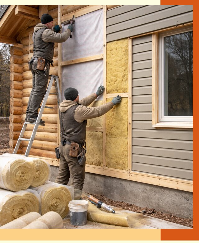 Утепление деревянного дома в Выборге от 6337 руб./м2 — заказать работы | ТепломастерВбр