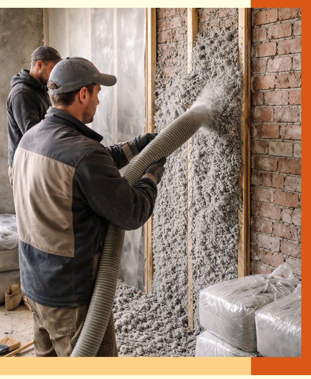 Утепление кирпичного дома эковатой в Выборге от 2402 руб./м² | ТепломастерВбр