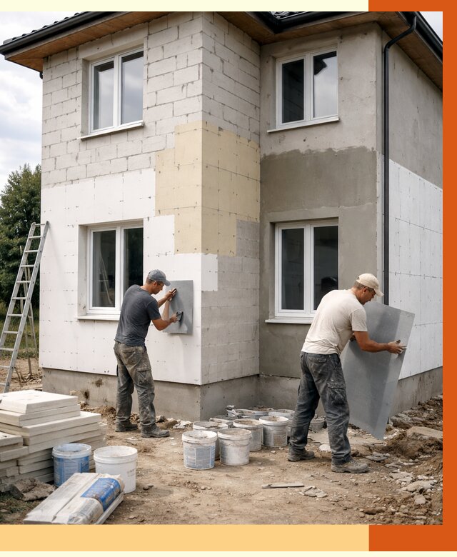 Утепление дома из газобетона в Выборге от 4293 руб./м² — заказать у ТепломастерВбр