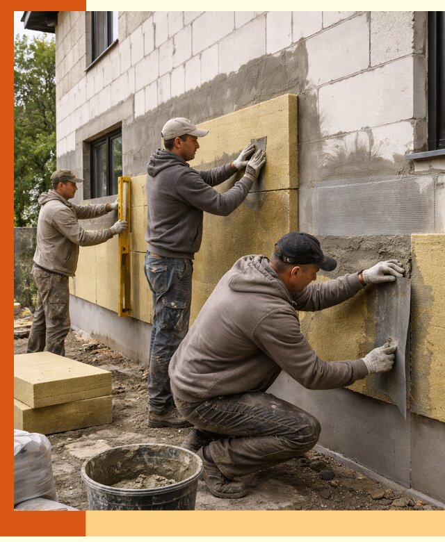 Утепление дома из газобетона в Выборге качественно и долговечно