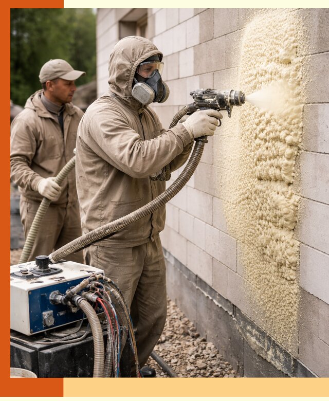 Утепление дома из газобетона ППУ в Выборге — надежная теплоизоляция