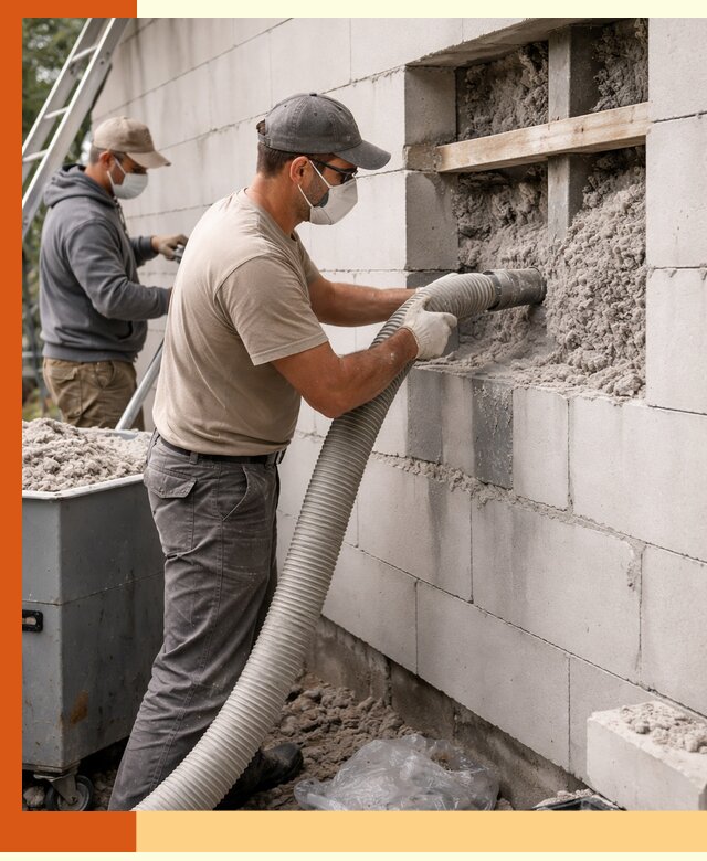 Утепление дома из газобетона эковатой в Выборге