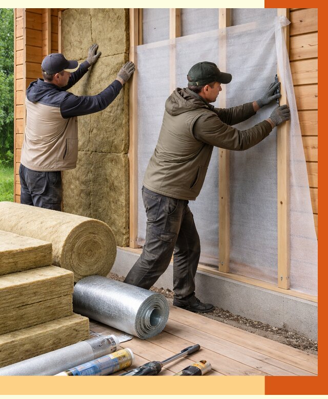 Утепление дома из двойного бруса в Выборге от 4906 руб./м² — ТепломастерВбр под ключ