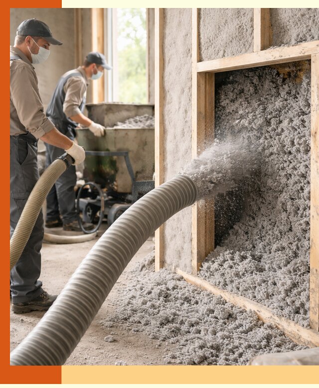 Утепление коттеджа эковатой в Выборге с гарантией качества