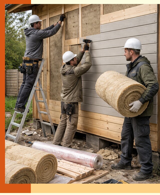 Утепление бани снаружи в Выборге профессионально и надежно