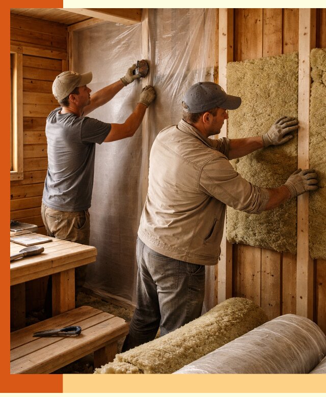 Утепление бани изнутри в Выборге качественно и недорого