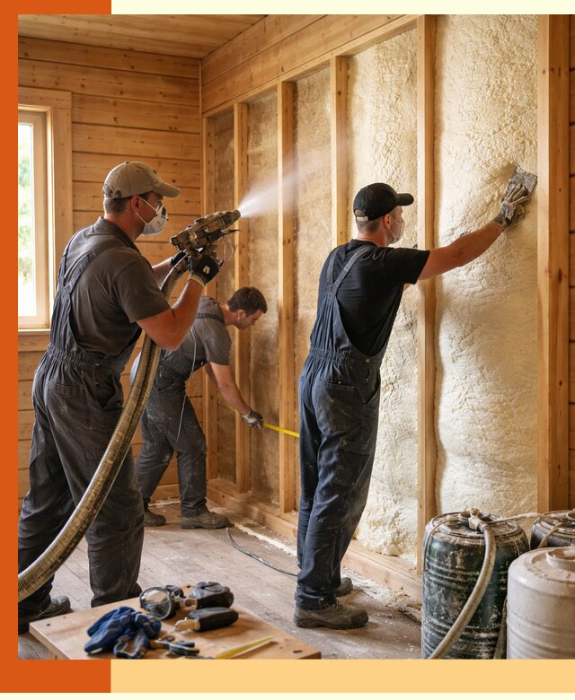 Утепление бани пенополиуретаном (ППУ) в Выборге