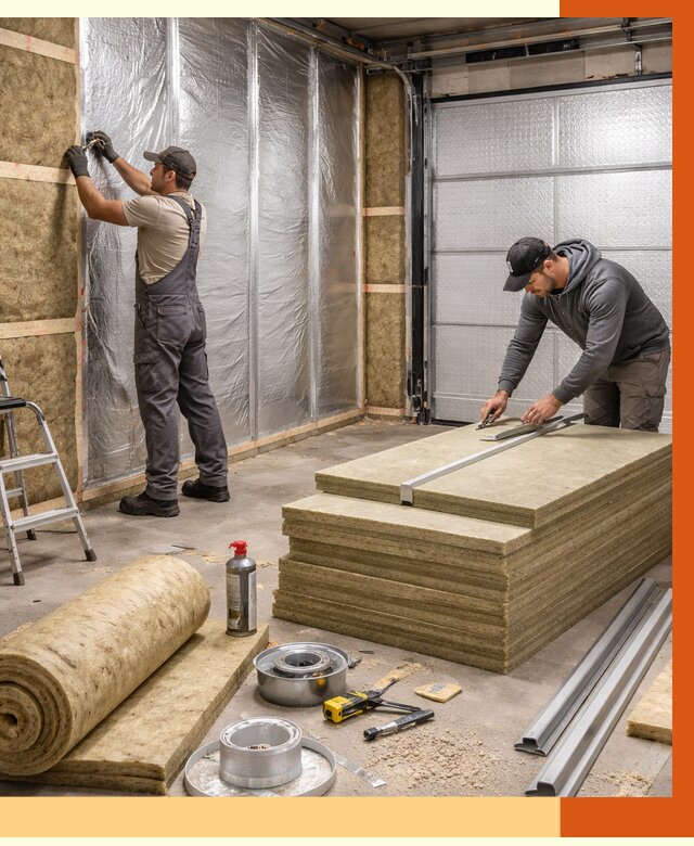 Утепление гаража в Выборге от 4599 руб/м2 — комплексное утепление ворот и стен | ТепломастерВбр