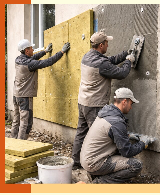 Утепление фасада под штукатурку в Выборге — энергоэффективная технология