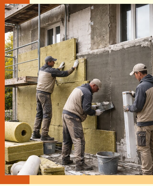Утепление фасада зданий и домов в Выборге