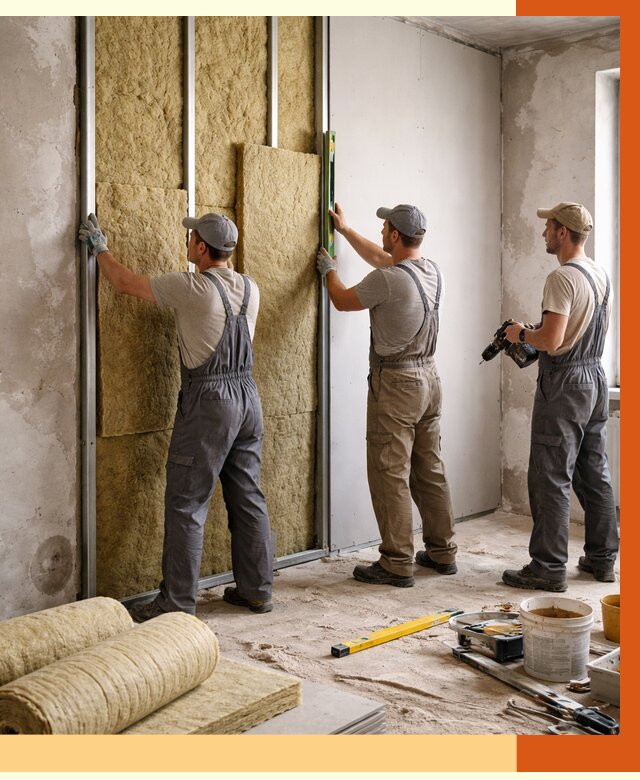 Утепление стен изнутри в Выборге от 2300 руб/м² под ключ | ТепломастерВбр