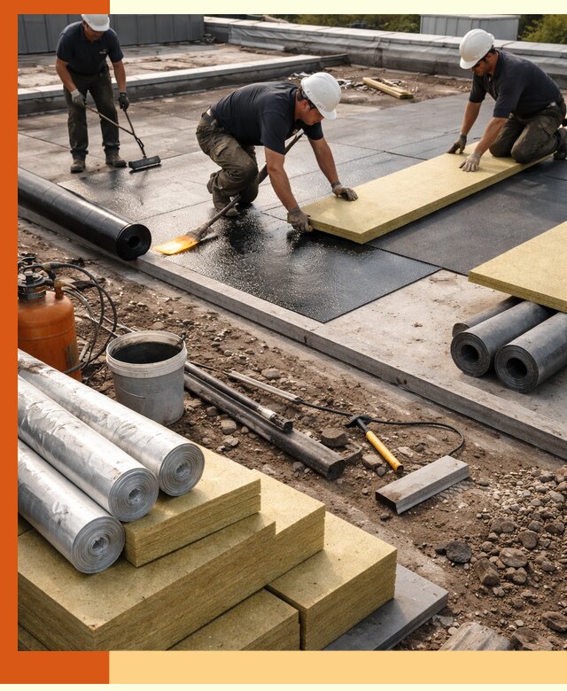 Утепление плоской крыши в Выборге — надежная теплоизоляция и герметизация