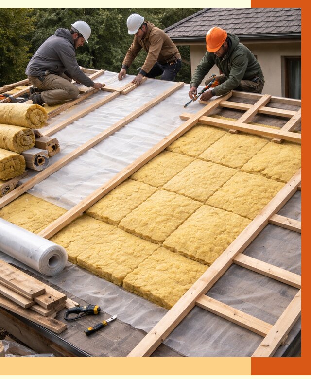 Утепление скатной крыши в Выборге от 1278 руб./м2 под ключ | ТепломастерВбр