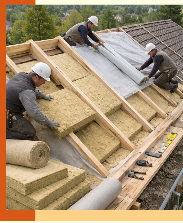 Утепление скатной крыши в Выборге качественно и надёжно