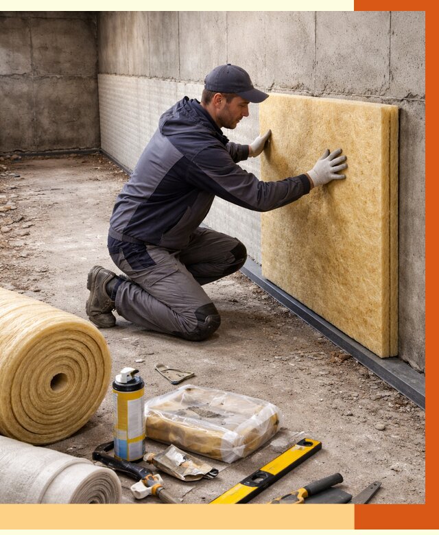 Утепление фундамента изнутри в Выборге от 4293 руб./м2 — работы под ключ | ТепломастерВбр