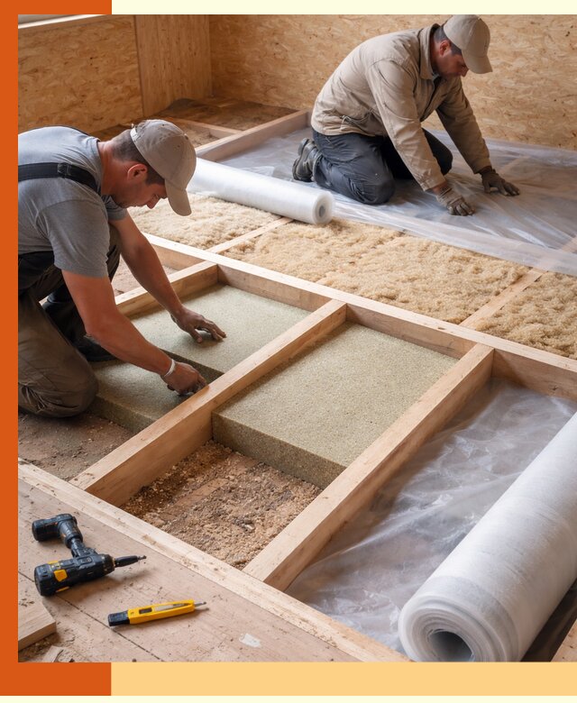 Профессиональное утепление деревянного пола в Выборге