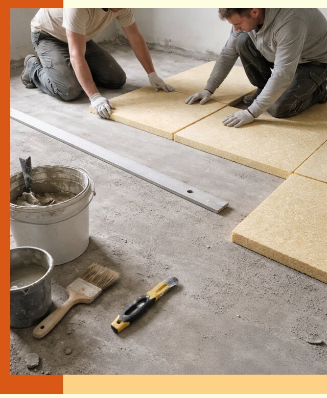 Утепление бетонного пола в Выборге профессионально и недорого