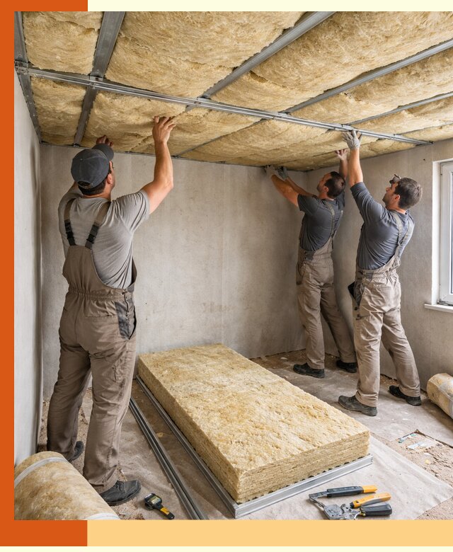 Утепление потолка в Выборге — тепло и без сквозняков