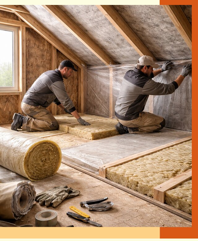 Утепление чердака в Выборге от 7666 руб/м² — теплоизоляция и комплексное утепление под ключ | ТепломастерВбр