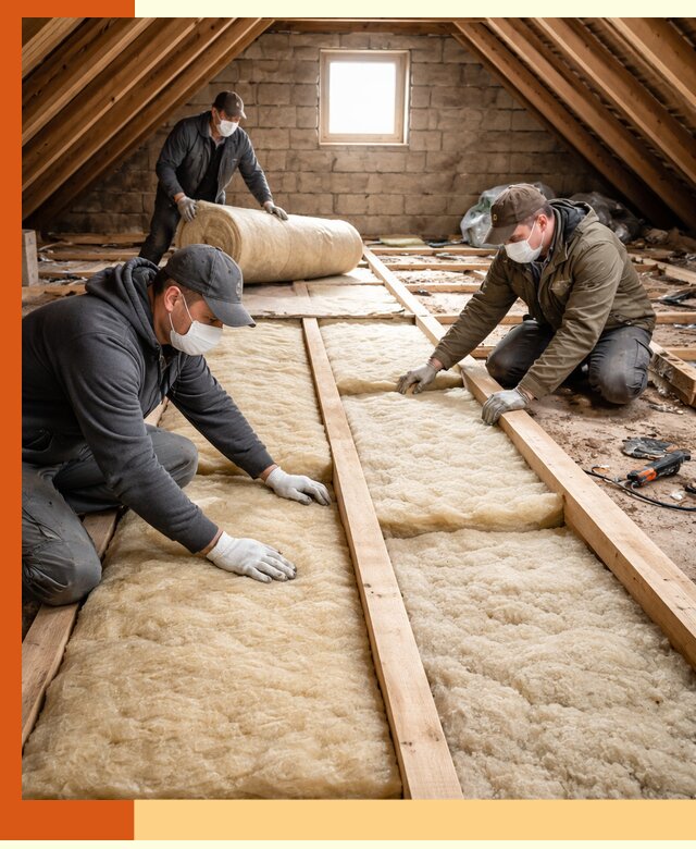 Утепление чердака в Выборге — профессиональная теплоизоляция кровли