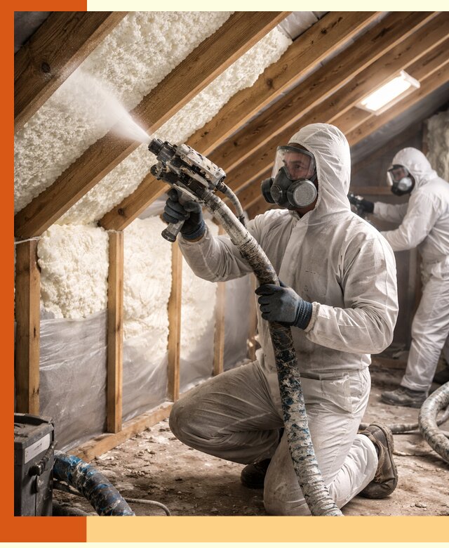 Утепление чердака пенополиуретаном (ППУ) в Выборге