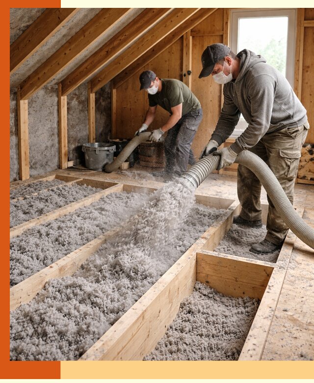 Утепление мансарды эковатой в Выборге с гарантией качества