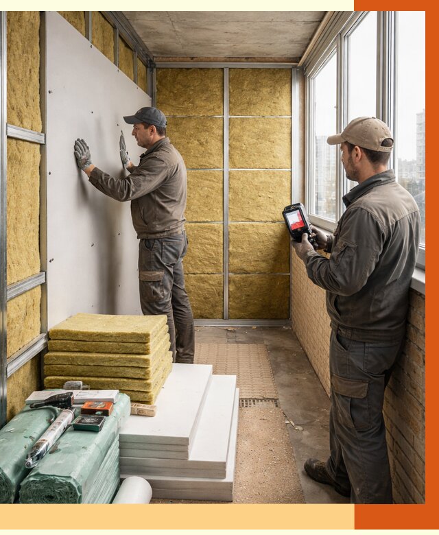 Утепление балкона в Выборге от 4599 руб. под ключ | ТепломастерВбр