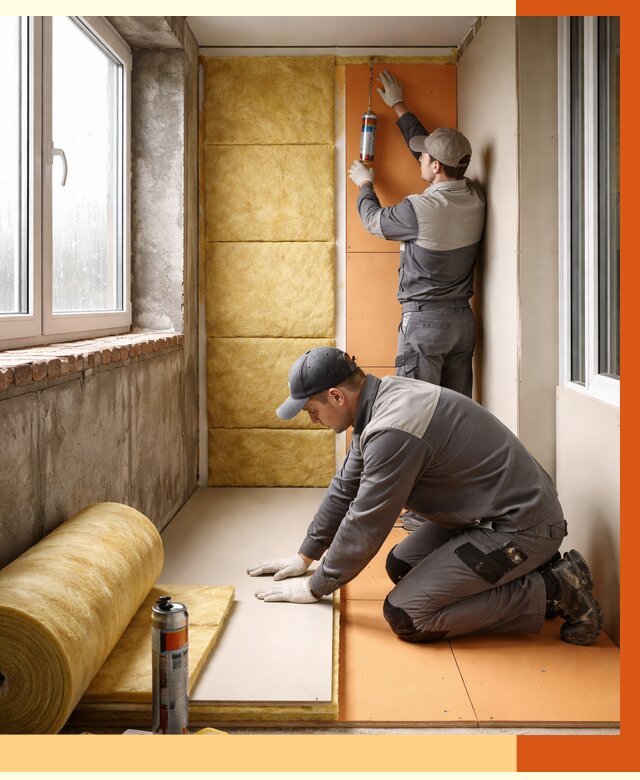 Утепление лоджии под ключ в Выборге от 6644 руб/м2 — комплексное решение | ТепломастерВбр