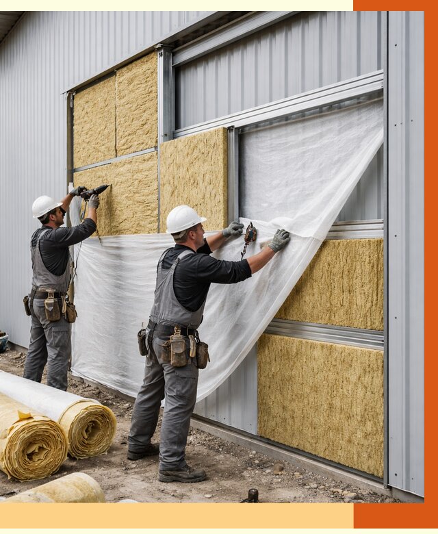 Утепление металлического склада в Выборге от 4599 руб/м2 — комплексное утепление под ключ | ТепломастерВбр