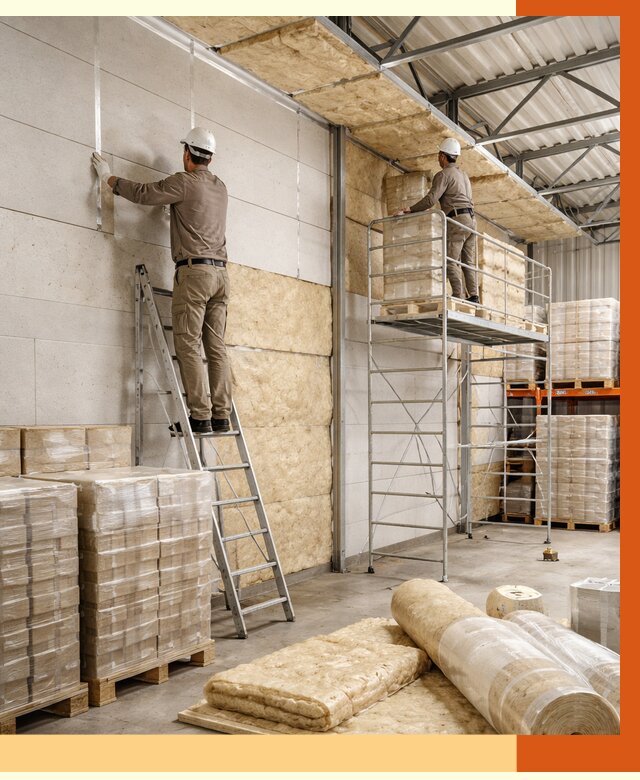 Утепление склада готовой продукции в Выборге от 1993 руб./м2 — комплексно | ТепломастерВбр