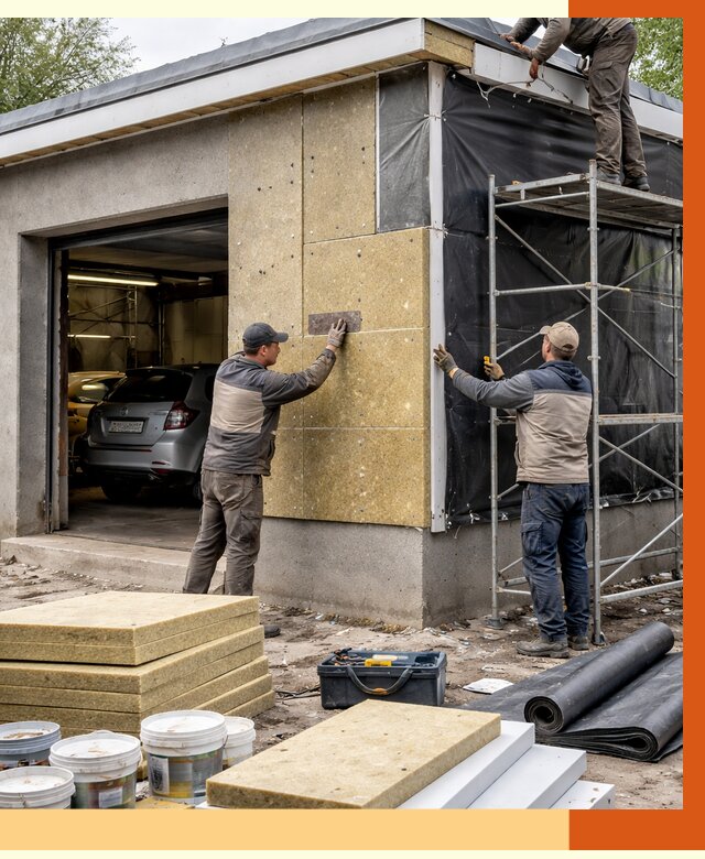 Утепление автосервиса в Выборге ппу, пеноизоляция, от 14820 руб/м2 — ТепломастерВбр