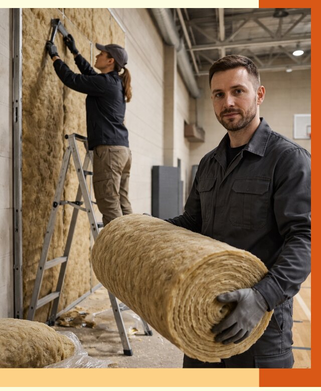 Утепление спортзала в Выборге от 7666 руб/м2 — комплексное утепление под ключ | ТепломастерВбр