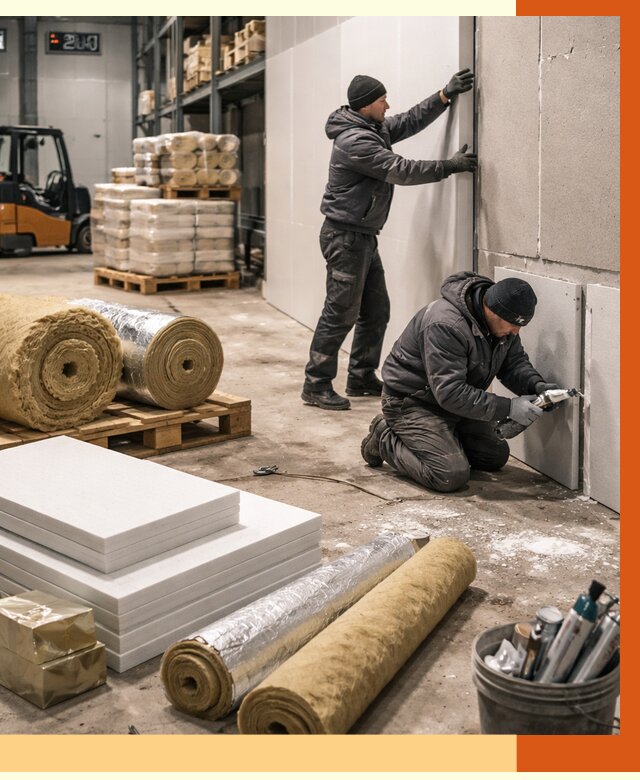 Утепление холодного склада в Выборге от 8688 руб/м2 — комплексное под ключ | ТепломастерВбр