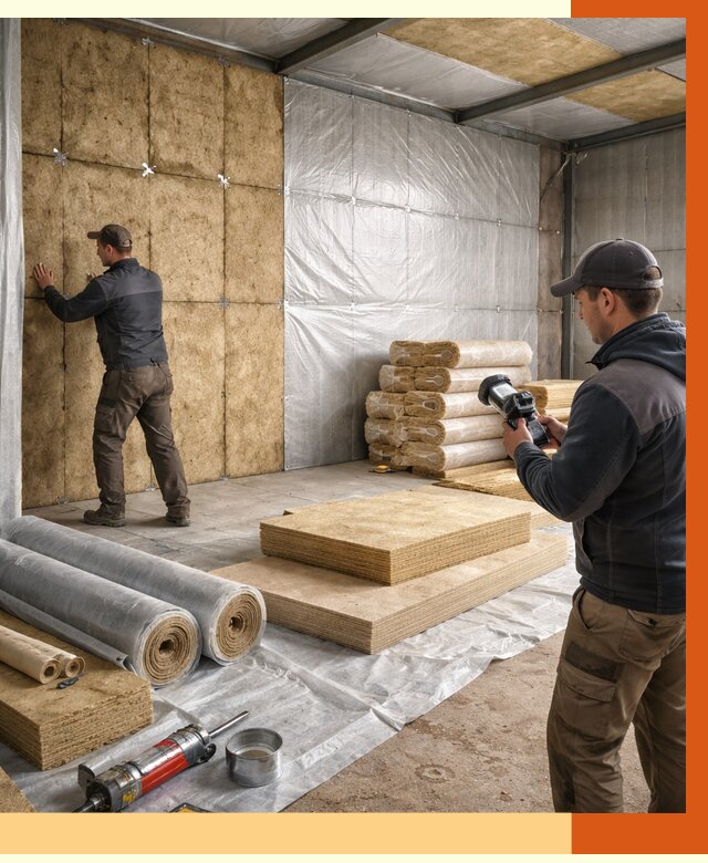 Утепление теплого склада в Выборге под ключ от 11754 руб/м² | ТепломастерВбр