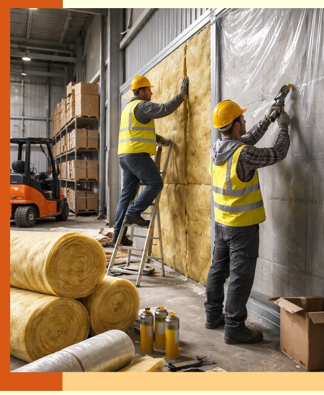 Утепление склада с техникой в Выборге под ключ