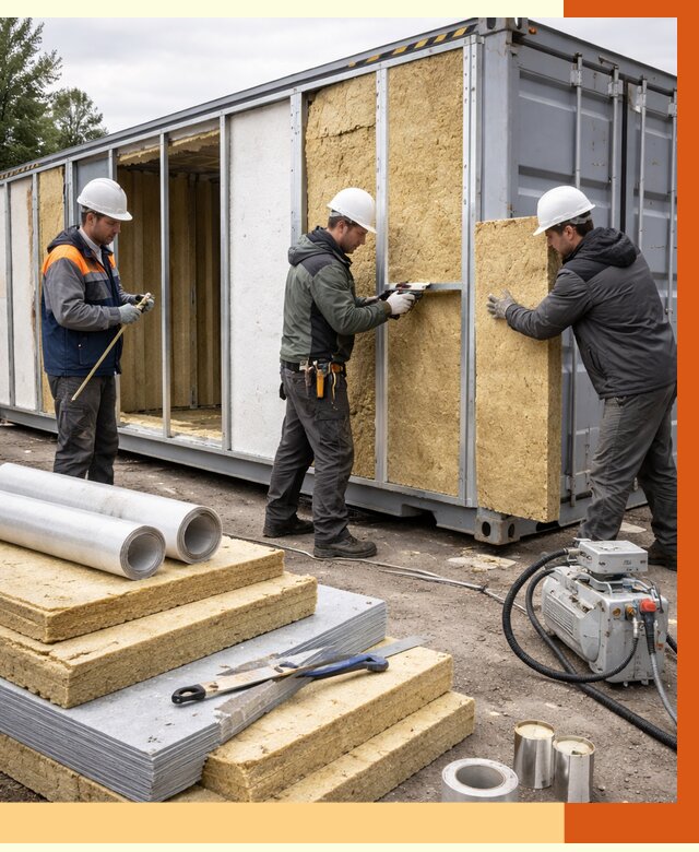 Утепление морского контейнера в Выборге от 3833 руб. под ключ | ТепломастерВбр