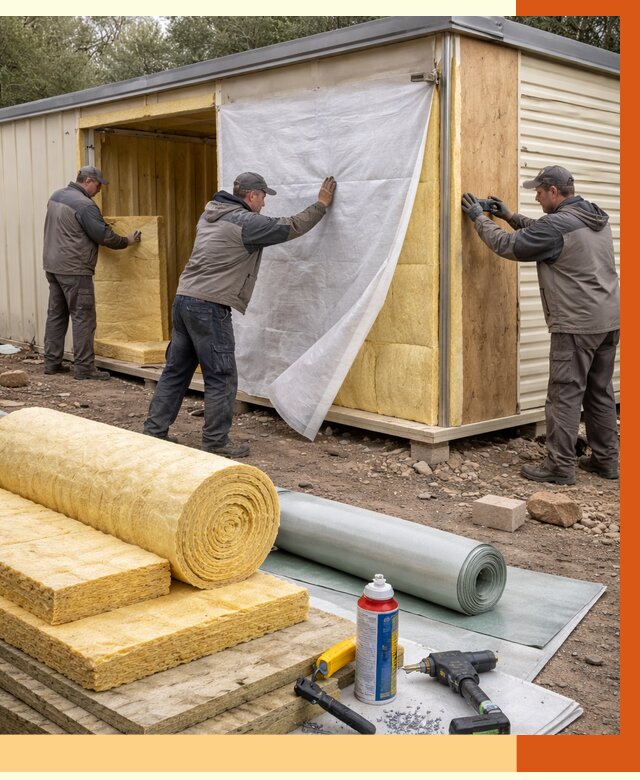 Утепление строительной бытовки в Выборге от 12776 руб. под ключ | ТепломастерВбр