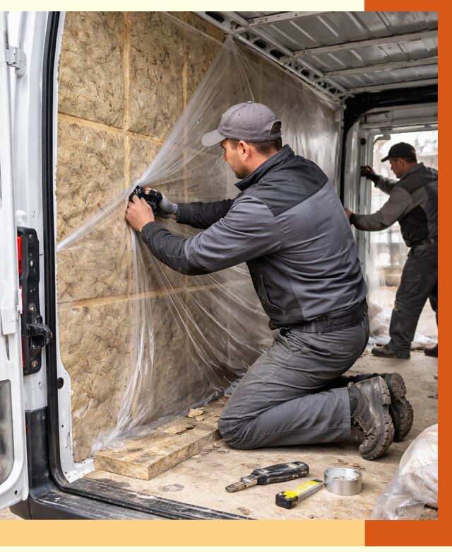 Утепление фургона в Выборге от 16865 руб/м2 — утепление фургона ППУ и кузова | ТепломастерВбр