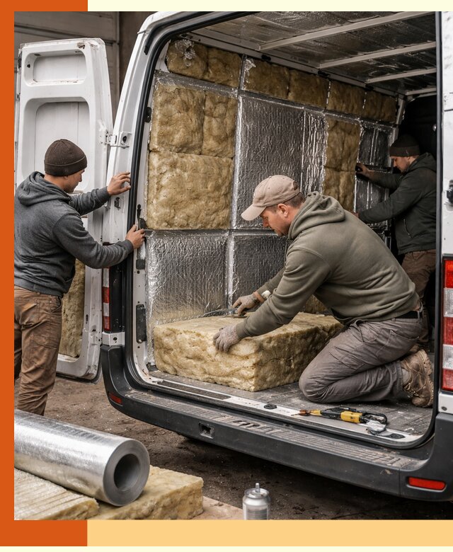 Утепление фургона в Выборге: профессиональная теплоизоляция и шумоизоляция
