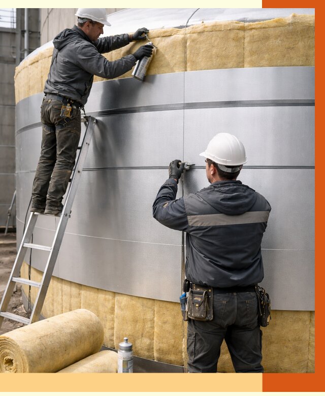 Утепление цистерны в Выборге пенополиуретаном от 14820 руб. под ключ | ТепломастерВбр