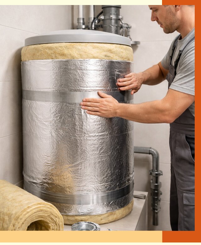 Утепление бойлера в Выборге от 4599 руб. под ключ | Утепление ППУ | ТепломастерВбр