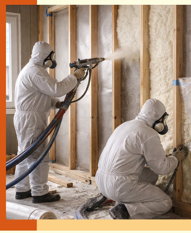 Утепление каркасной стены ППУ в Выборге для домов и коттеджей