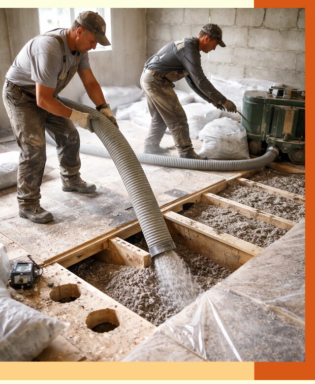 Заполнение пустот перекрытий в Выборге от 4599 руб. под ключ | ТепломастерВбр