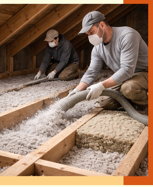 Заполнение полостей чердачного перекрытия в Выборге от 4599 руб. | ТепломастерВбр