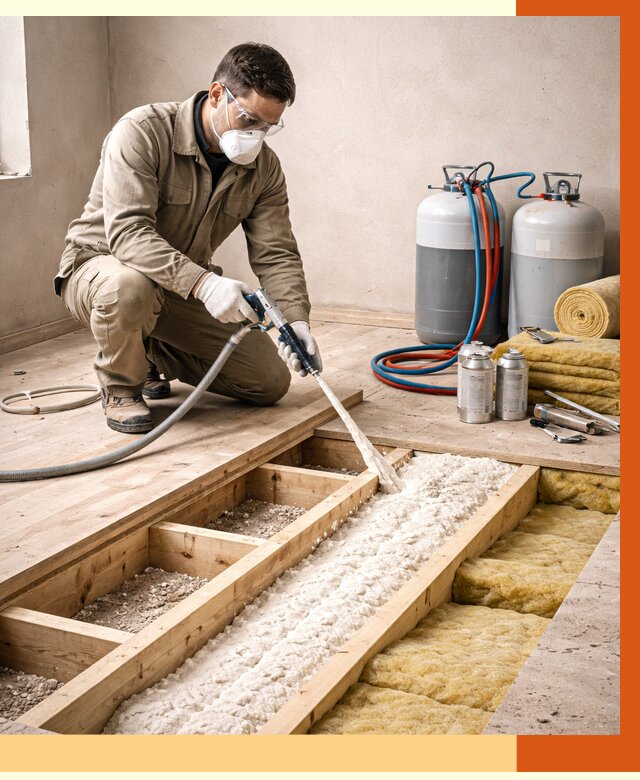 Заполнение полостей межэтажного перекрытия в Выборге от 4293 руб. | ТепломастерВбр