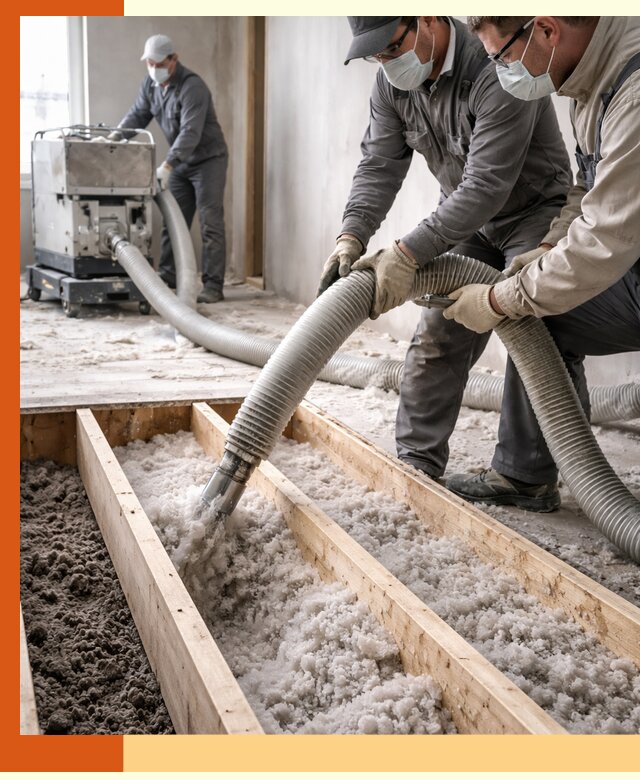 Заполнение полостей межэтажного перекрытия в Выборге эффективно и герметично