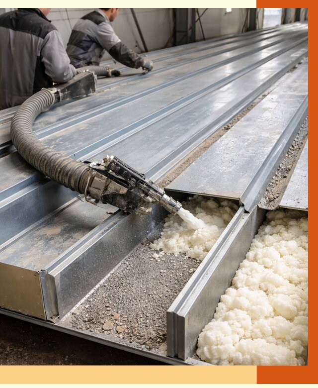 Заполнение пустот кровельных панелей в Выборге от 7359 руб. под ключ | ТепломастерВбр