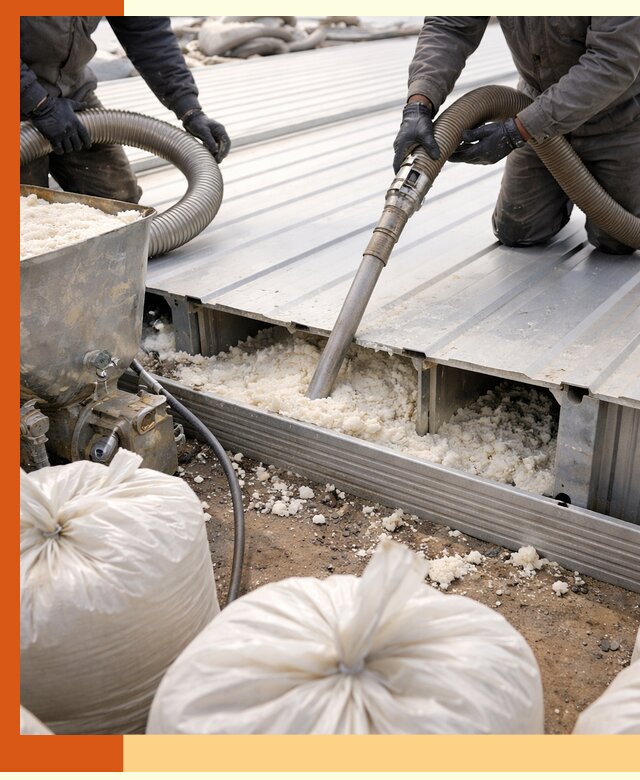 Заполнение пустот кровельных панелей пенными и мокрыми герметиками в Выборге