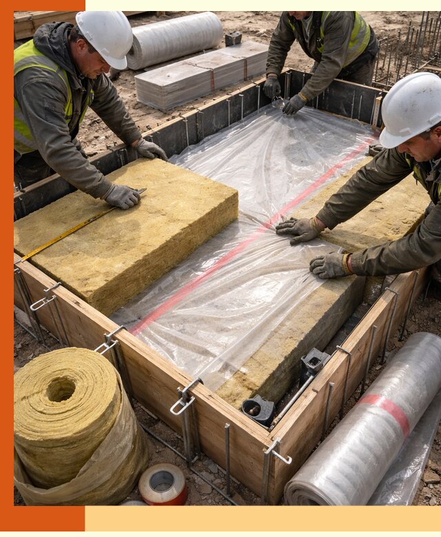 Теплоизоляция опалубки для строительства в Выборге